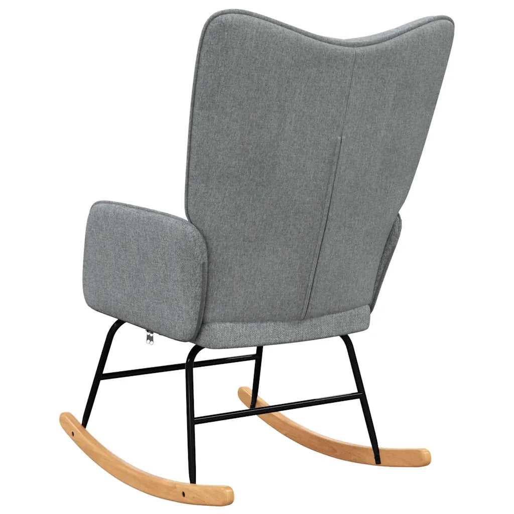 Sedia a Dondolo Grigio Chiaro in Tessuto cod mxl 52900
