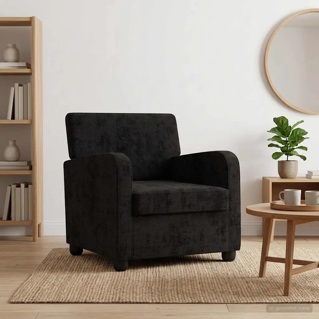 Poltrona Nero Chenille 42043445