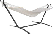 Hangmat comoda in cotone con telaio metallico per due adulti