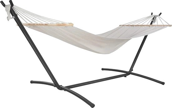 Hangmat comoda in cotone con telaio metallico per due adulti