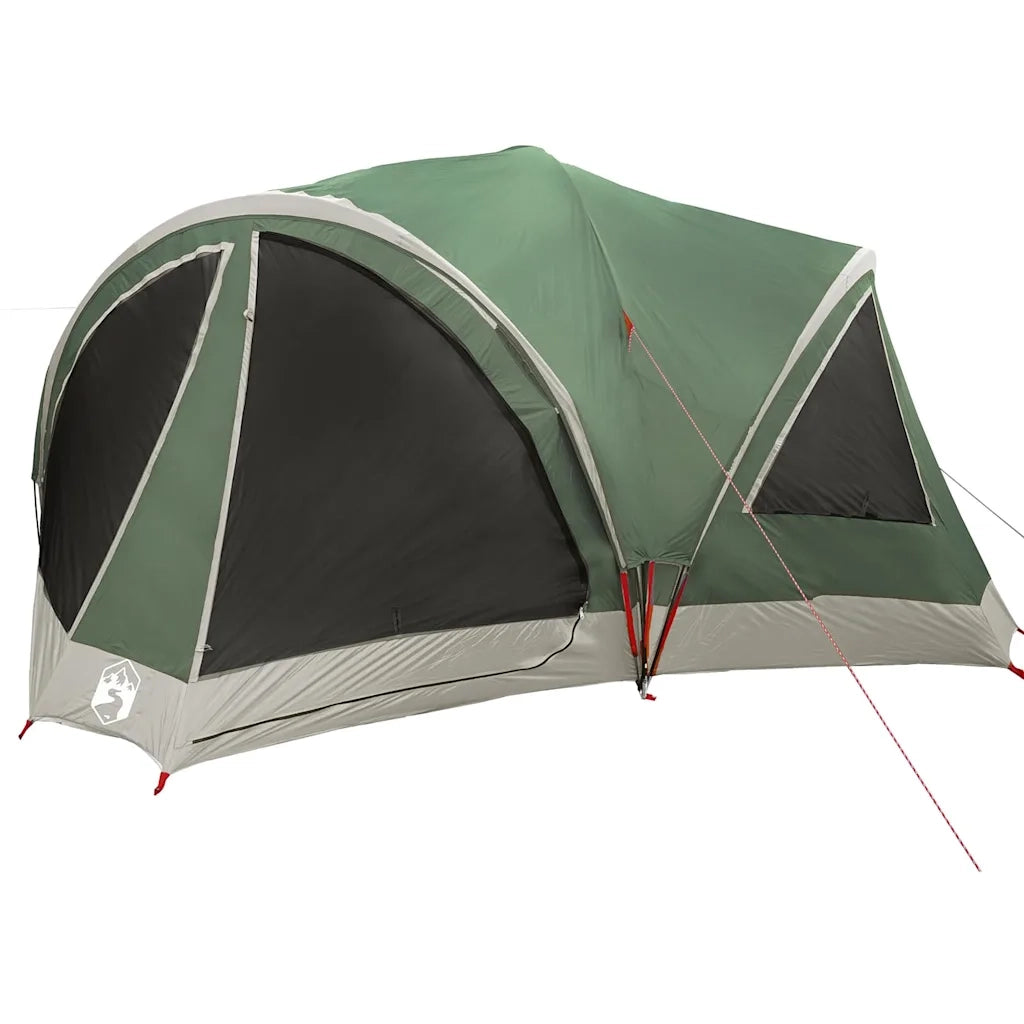 Tenda per famiglie 10 persone-Tenda da campeggio Verde e Grigio 460 x 430 x 214 cm