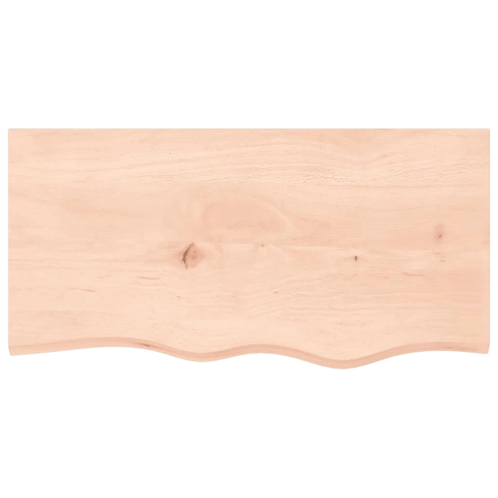 Piano Bagno 80x40x(2-4) cm in Legno Massello Non Trattatocod mxl 122375