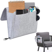 Organizzatore di cassetti per letto in felt - 5 cassettoni per libri e altro - Leggero e robusto - Grigio - Ideale per camera da letto