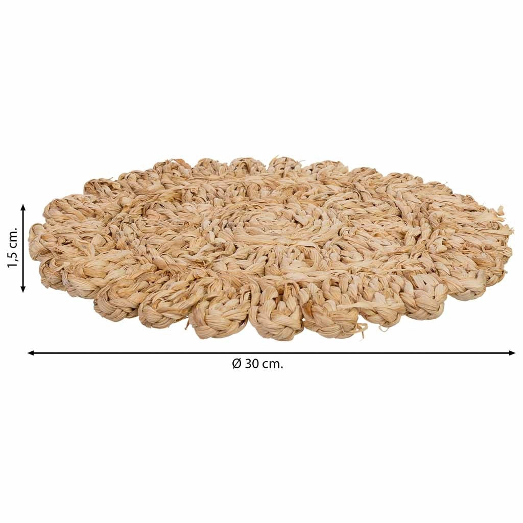Sottopentola in fibra naturale marrone 50x35x1,5h cm