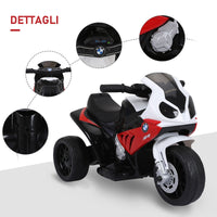 Moto Elettrica per Bambini 6V con Licenza BMW S1000RR Rossa
