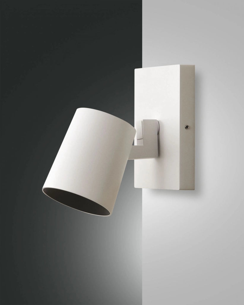 MODO SPOT  BIANCO 1 LUCE ALLUMINIO SPAZZOLATO ORIENTABILE  ATTACCO GU10 IP20
