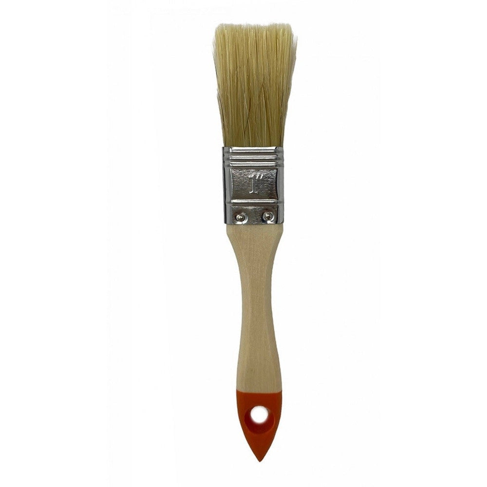 Trade Shop - Set 3 Pennelli Testa Piatta Pennello Per Pittura Vernice Varie Dimensioni 90307 -