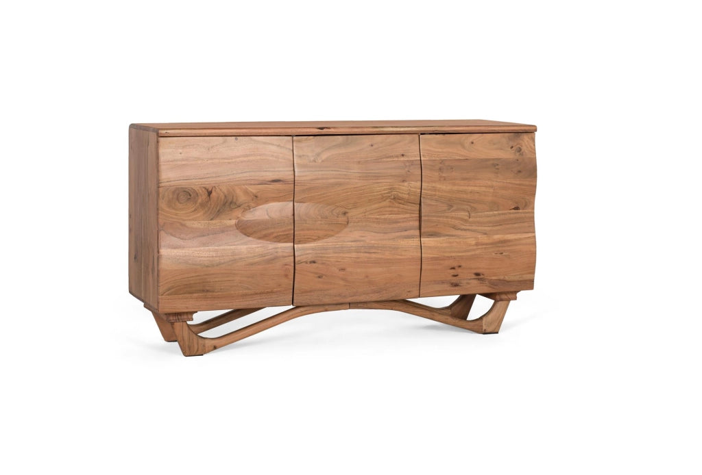 Credenza realizzata a mano in legno di acacia 140 cm