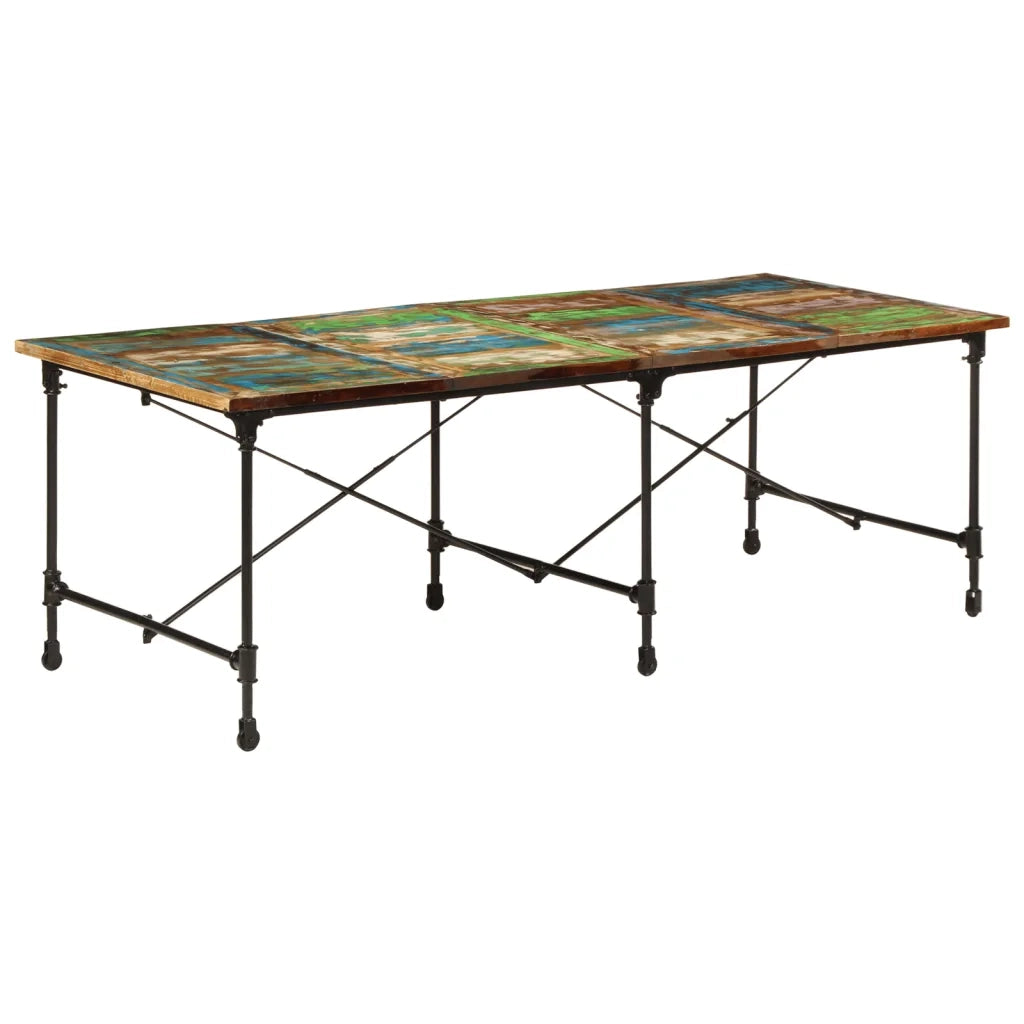 Tavolo da Pranzo 220x90x77 cm in Legno Massello di Recupero