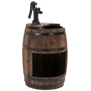 Fontana da Giardino con Vaso ¨C zephmum ¨C Fusto Legno Abete Marrone Scuro ?27x59 cm