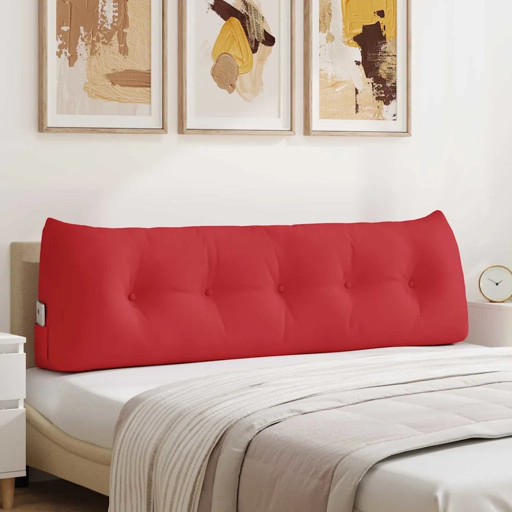 Cuscino per Schiena Rosso 160 x 24 x 50 cm Tessuto