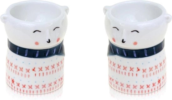 Set di uova in porcellana - uova in porcellana divertenti - regalo per il trasloco - uova in porcellana per bambini - uova in porcellana divertenti - regalo di casa (Set di 2)
