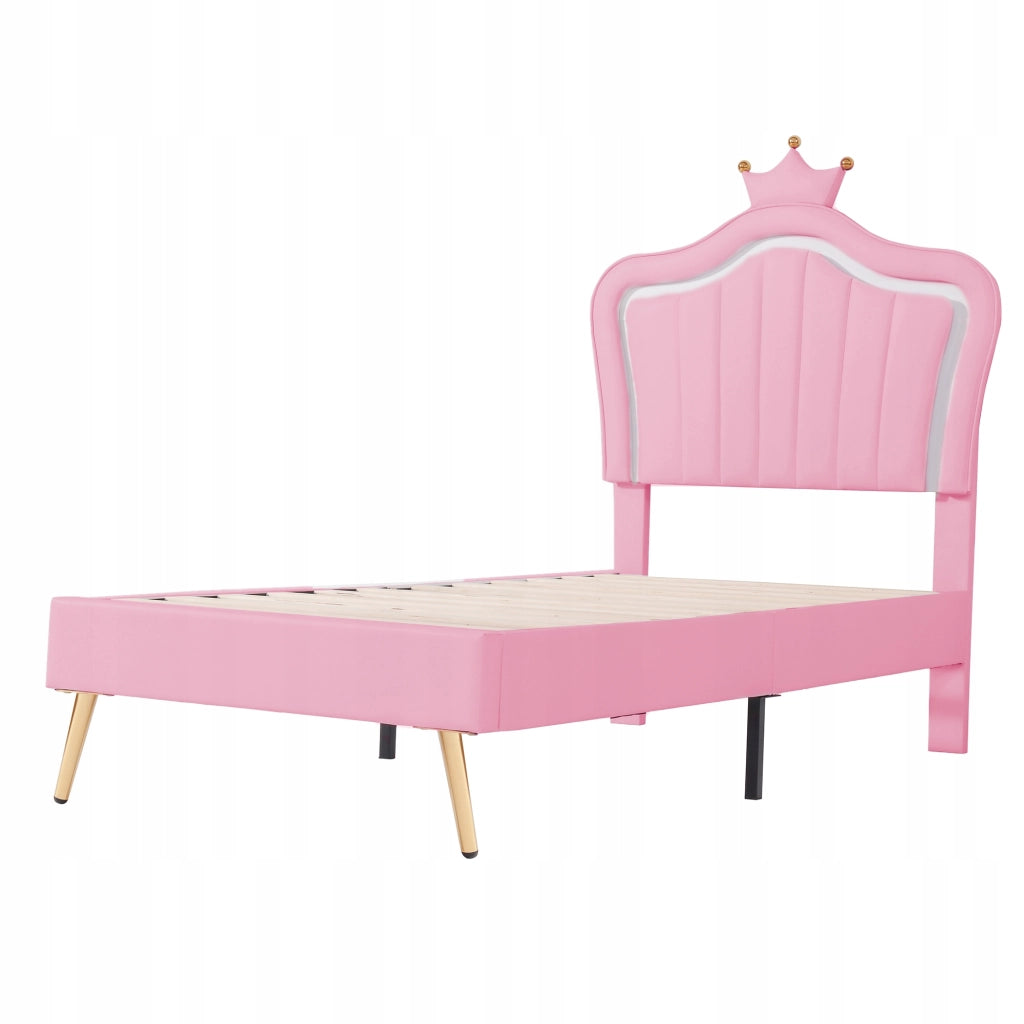 Letto per bambini 90x200 - Xylo - Rosa con LED