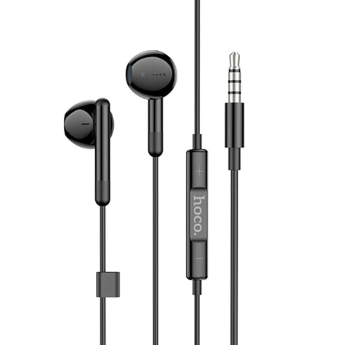 HOCO - AURICOLARI STEREO M93 - JACK 3,5 MM CON MICROFONO, 1,2 M - NERO