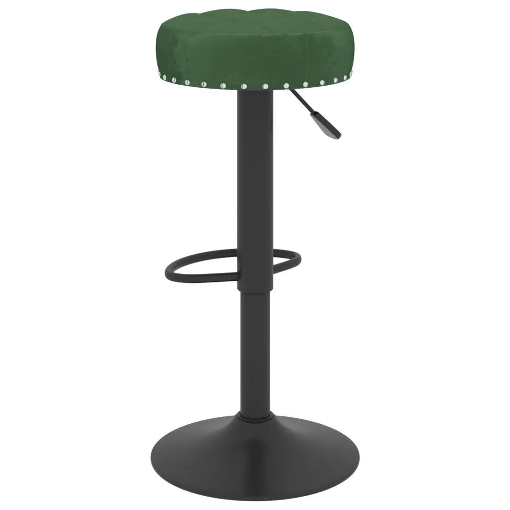 vidaXL Sgabelli da Bar 2 pz Verde Scuro in Velluto