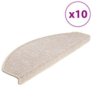 Tappetini per scale 10 pz | Gradini per Scale 65x24x4 cm tortora semicircolari grandi