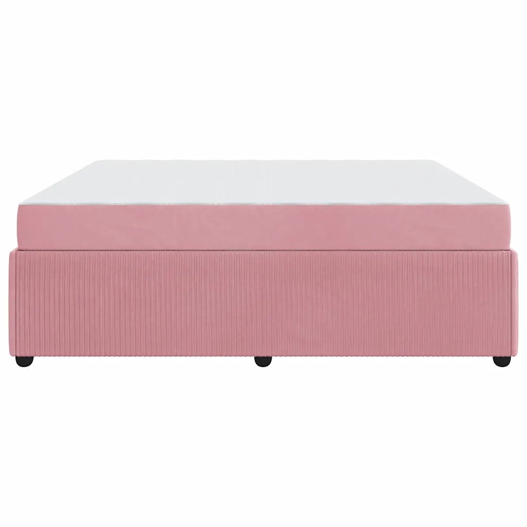 Struttura del letto con materasso Rosa 180 x 200 cm Tessuto