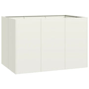 Fioriera | Cassetta per fiori | Vaso Bianca 120x80x80 cm in Acciaio