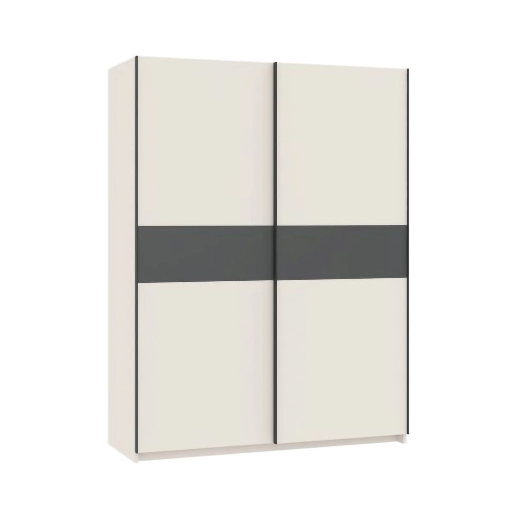 Armadio Camera da Letto Manita, Guardaroba 2 Ante 2 Ripiani, 150x204h cm Beige Cashmere