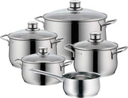 Set di utensili in acciaio inox Diadem Plus - 5 pezzi - Cromargan inox - non verniciato Set di utensili in acciaio inox

Specifiche tecniche:
- Materiale: Cromargan inox
- Tipo di trattamento: non verniciato
- Quantità di pezzi: 5