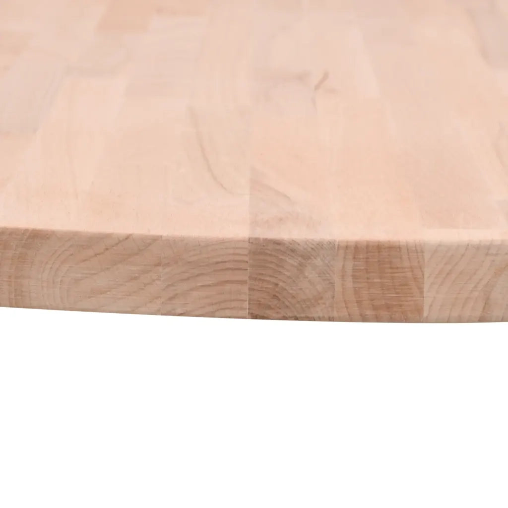 Piano per Tavolo Ø90x4 cm Rotondo in Legno Massello di Faggio 355926