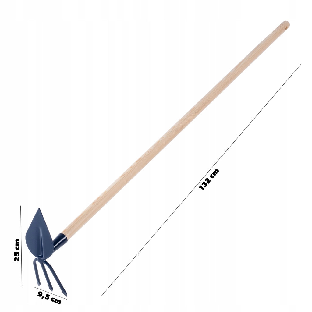 Zappa da giardino KADAX per scavare con forca da 9,5 cm, gancio da 132 cm
