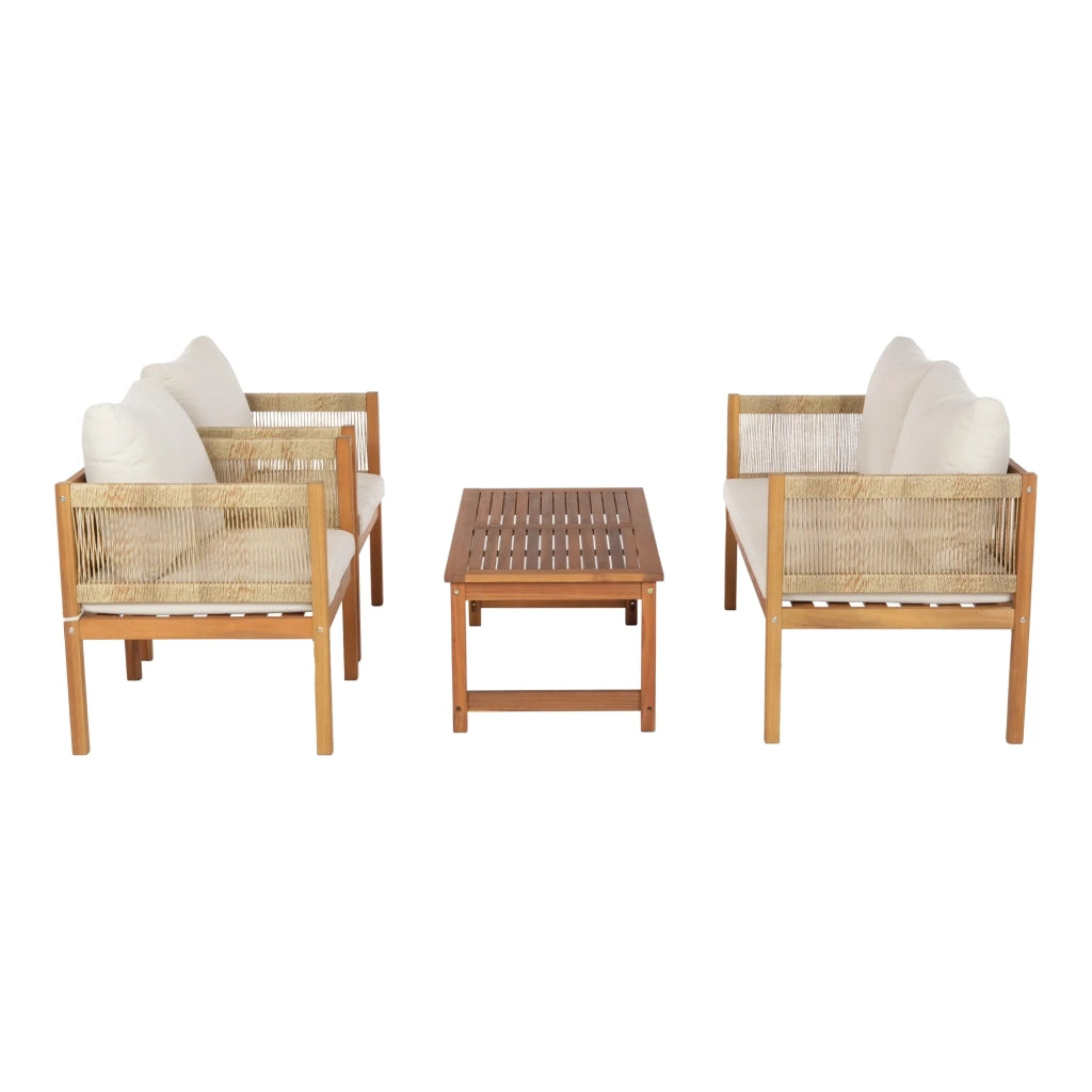 Set di mobili da giardino 4 pezzi in legno di acacia beige naturale 03_0010530