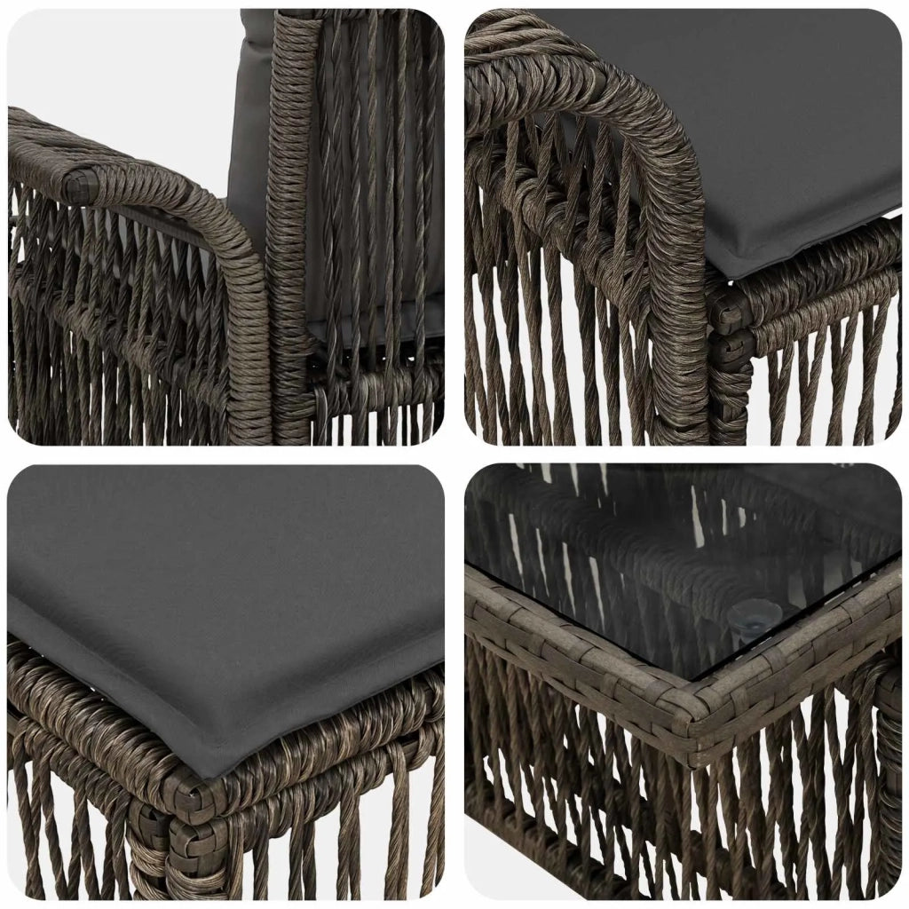 Set Divano da Giardino 12 pz Grigio e Grigio Scuro polyrattan 3436655