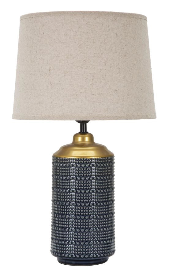 Lampada da Tavolo Elegante Point Dark in Ceramica Ø 28x47 cm