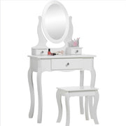 Tavolo da trucco per bambini XL - Tavolo trucco per bambina con design unico - Tavolo da trucco per bambina con qualità artigianale - Bianco