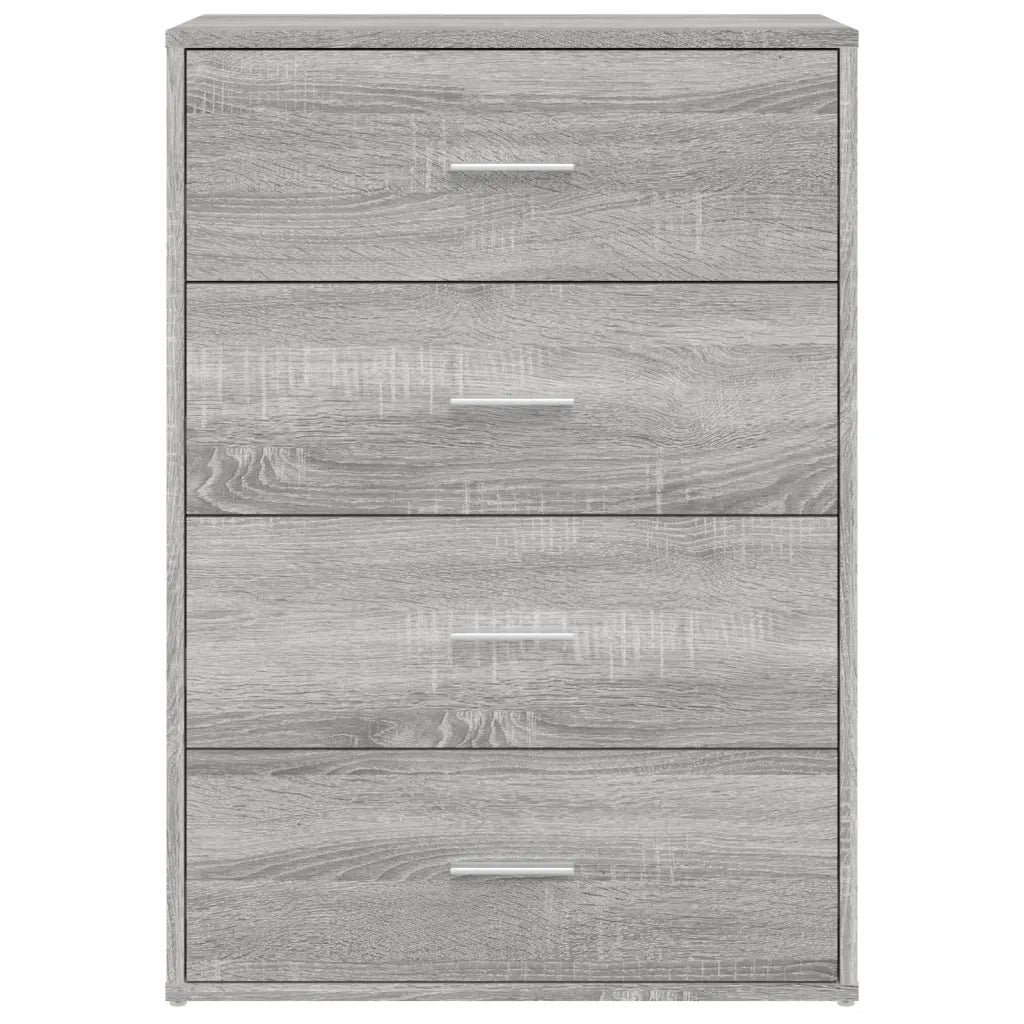 Credenze 2 pz Grigio Sonoma 60x31x84 cm in Legno Multistrato