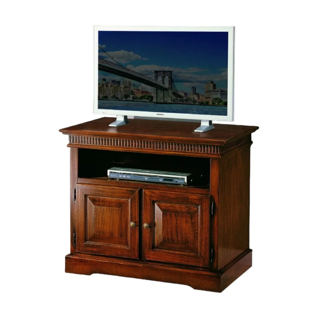 Porta tv arte povera 2 porte in legno tinta noce l.89 p.54 h.74 - Mobili 2G