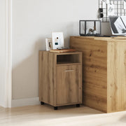 Armadio con Ruote Rovere Artigianale 33x38x60 cm in Truciolato 856563