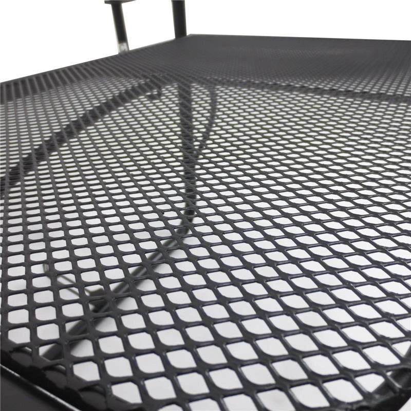 TAVOLINO DA BALCONE RINGHIERA APPESO RIPIANO REGOLABILE NERO 60 X 56.5 X 45 CM