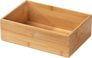 Scatola di Organizzazione in Bambù Naturale Terra L per Cucina, Bagno e Casa - Conservazione di Piccoli Oggetti - 22 x 7 x 15 cm