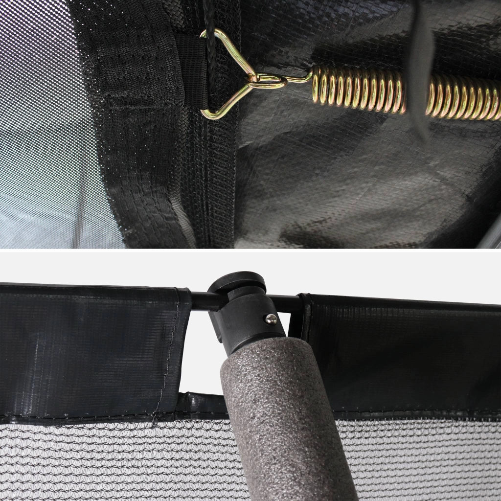 Trampolino con rete di protezione interna, 250cm, grigio