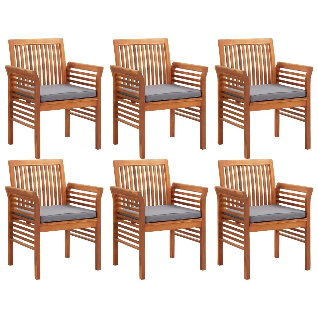 Set da Pranzo da Giardino 7 pz con Cuscini Massello di Acacia 278905