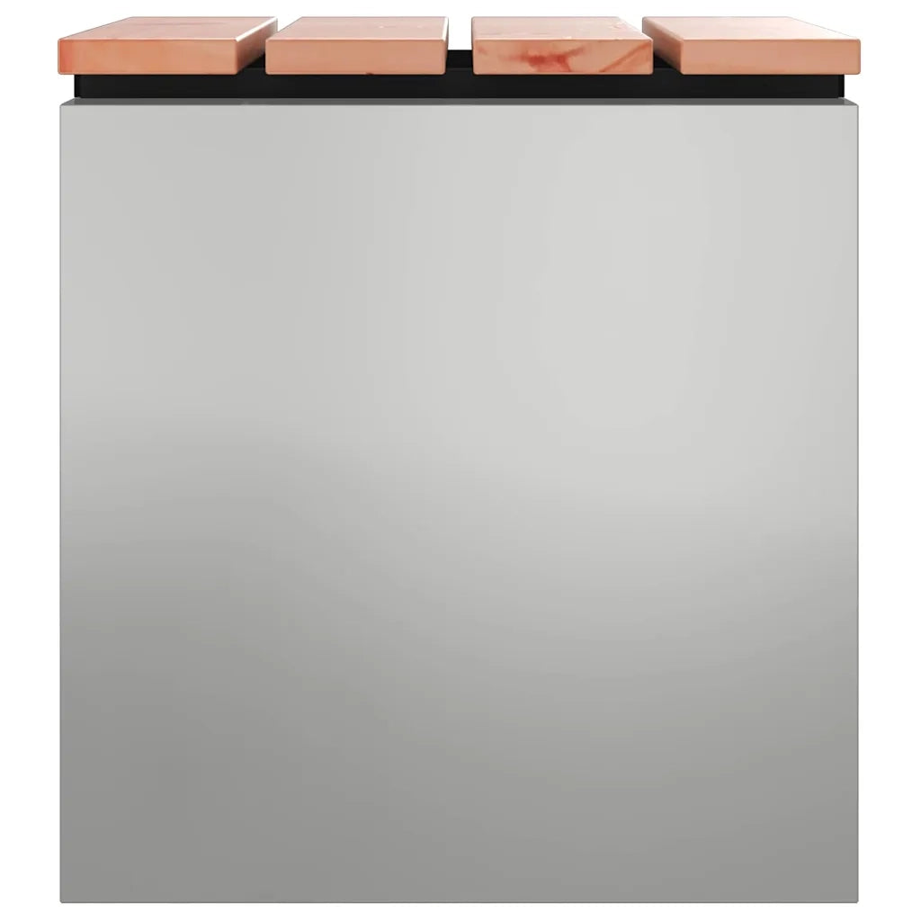 Panchina da giardino Argento 40 x 40 x 43 cm Acciaio zincato 874917