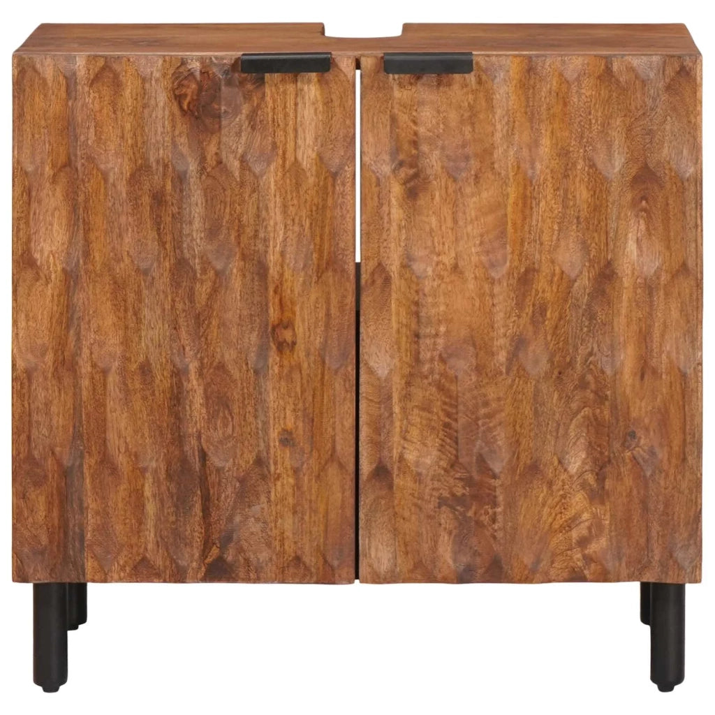 Armadio per Lavabo da Bagno con porta Marrone 62 x 33 x 58 cm