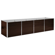 Fioriere | Cassetta per fiori | Letto Rialzato Giardino Marrone 320x80x77 cm in Acciaio Zincato