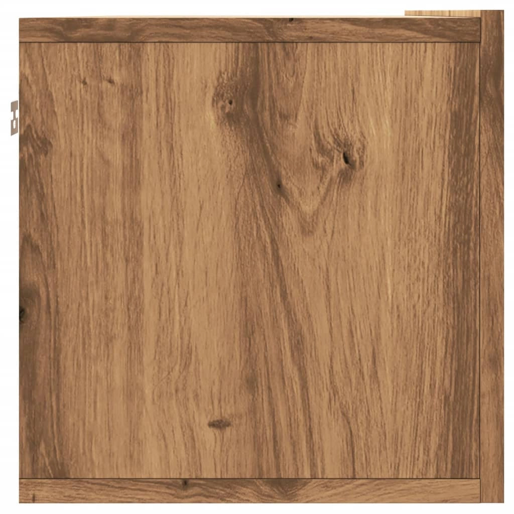 Mobile TV multimediale scaffale TV mobile TV credenza TV sala da pranzo soggiorno camera da letto da parete rovere lavorato a mano 100 x 30 x 30 cm legno ingegnerizzato marrone 02_0028116