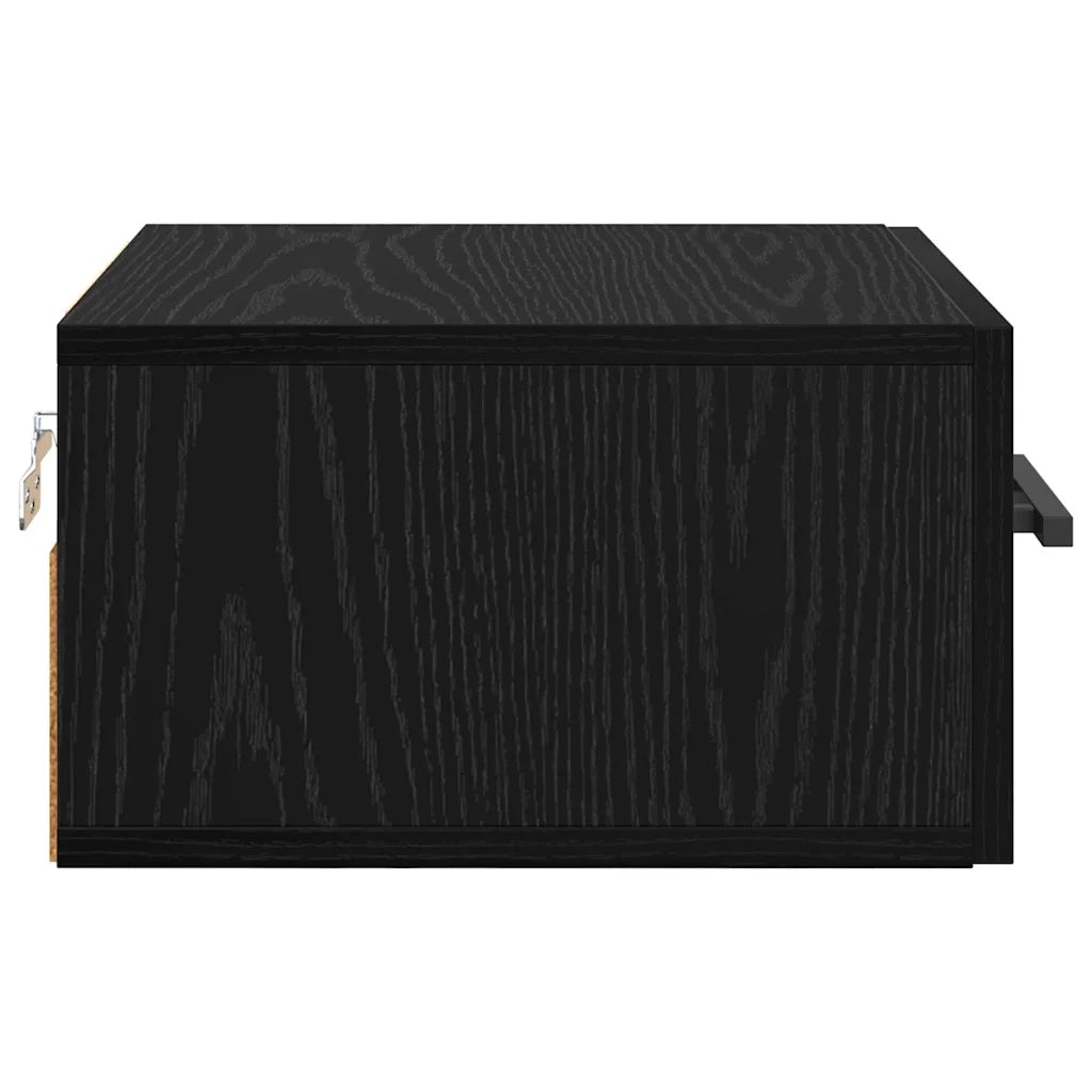 Comodino | Armadio da Notte | Mobiletto da notte Rovere nero 35 x 35 x 20 cm Legno multistrato