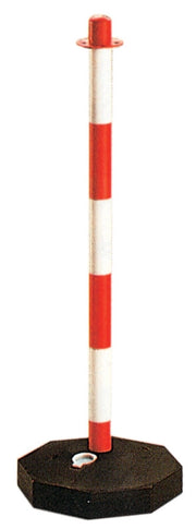 COLONNA SEGNALETICA BIANCO ROSSA H 90 CM- 10,0 pz