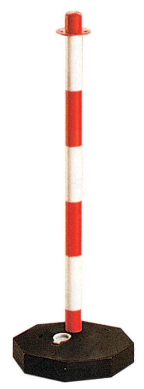COLONNA SEGNALETICA BIANCO ROSSA H 90 CM- 10,0 pz