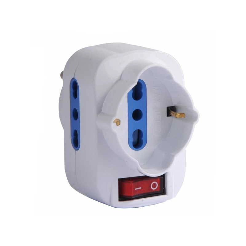 Adattatore Triplo Girevole Bianco Bl Syntesy 06615