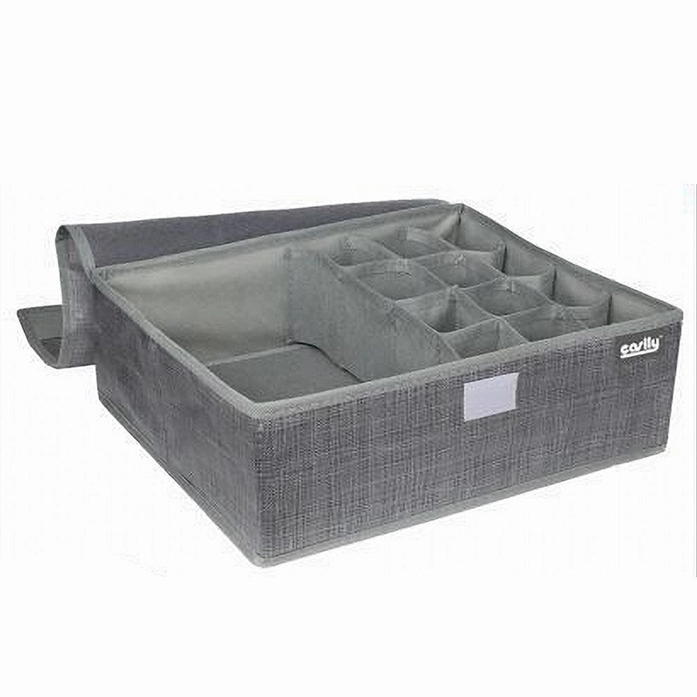 Trade Shop - Portaoggetti Tessuto Organizer Contenitore Biancheria 13 Posti 35x25x11cm 69721 -