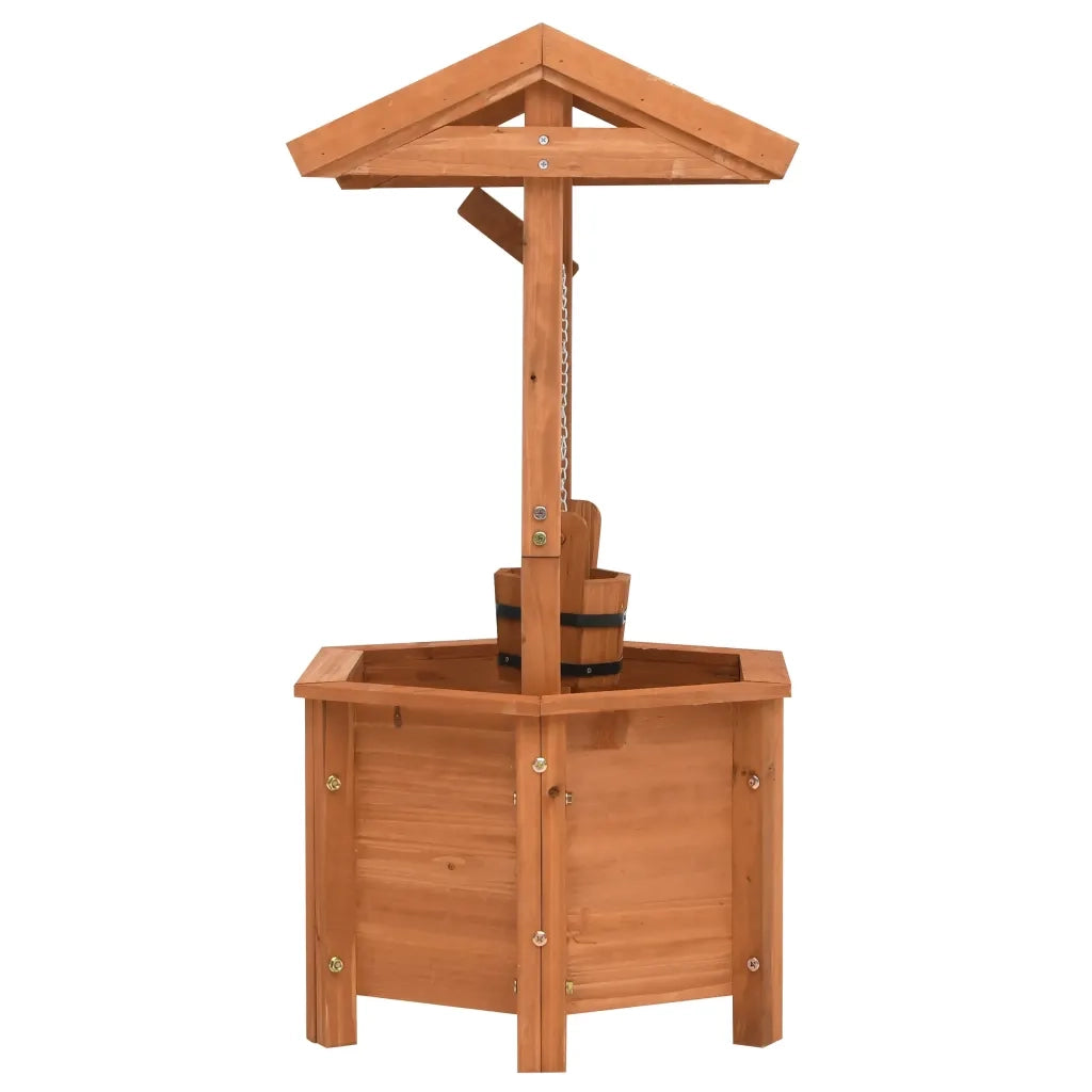 Fioriera | Cassetta per fiori | Vaso Pozzo dei Desideri 40x40x84 cm in Legno di Abete