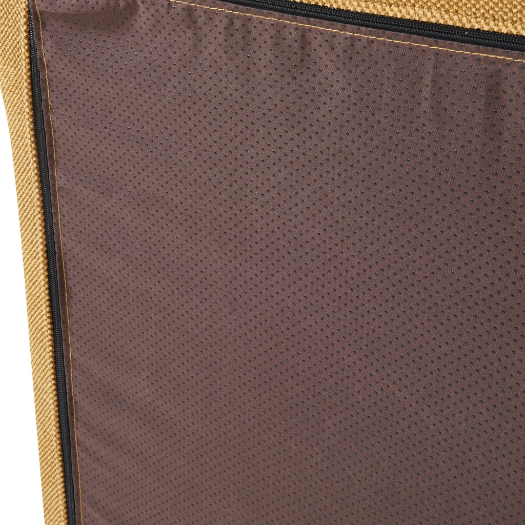 Poltrona Bassa Imbottita Koskyvn Senza Braccioli 75 x 90 x 100 cm - Giallo [en.casa]