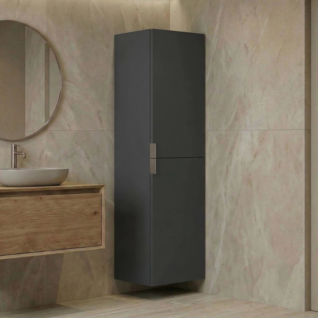 Mobile da bagno "Purus Desna 40" - 40 x 32 x 138 cm - Antracite opaco