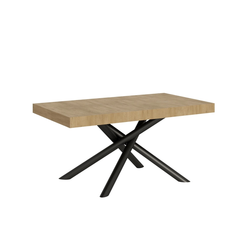 Tavolo allungabile 90x160/420 cm Famas telaio Antracite - Quercia Natura